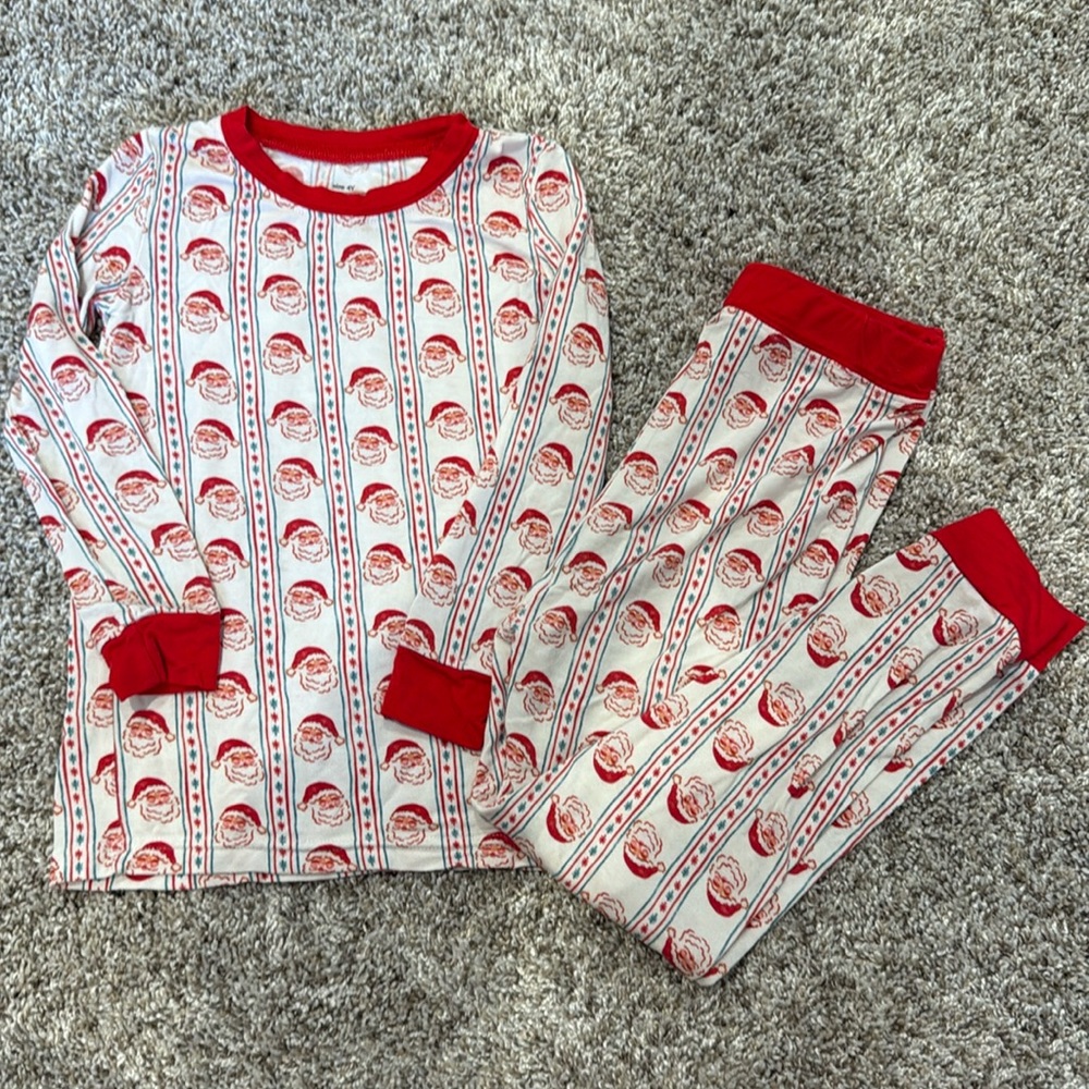Santa Print Pajama Set